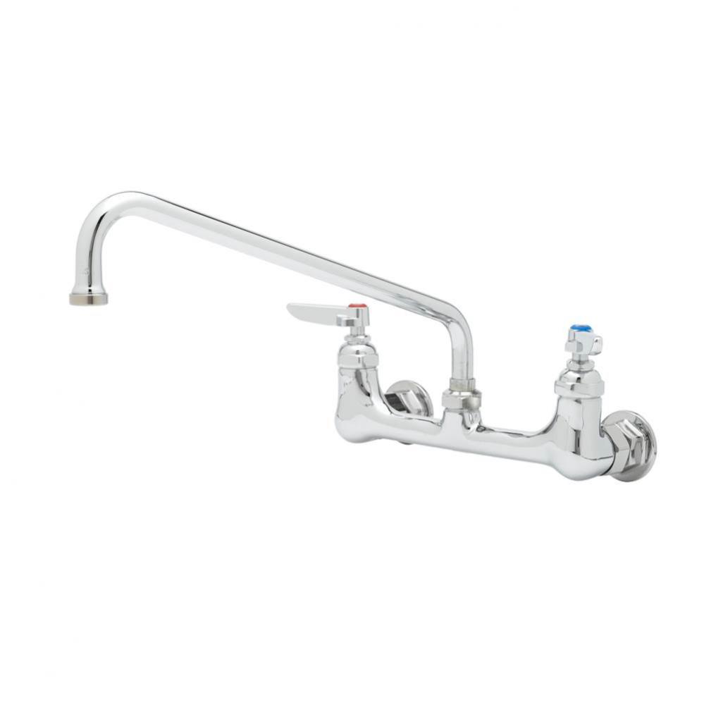 Double Pantry Faucet, Wall Mount, 8'' Centers, 12'' Swing Nozzle (062X)