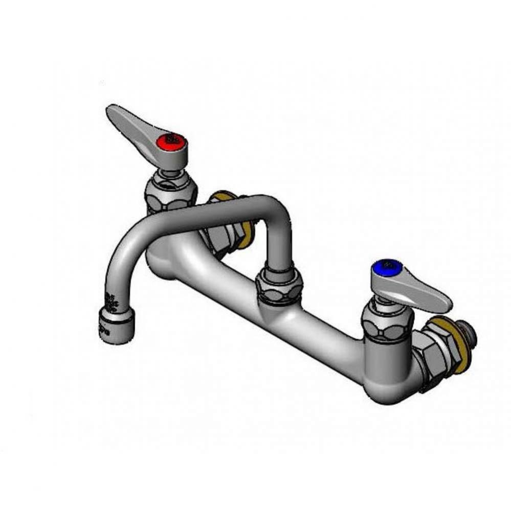 Double Pantry Faucet, Wall Mount, 8'' Centers, 6'' Swing Nozzle (059X), 1/2&ap