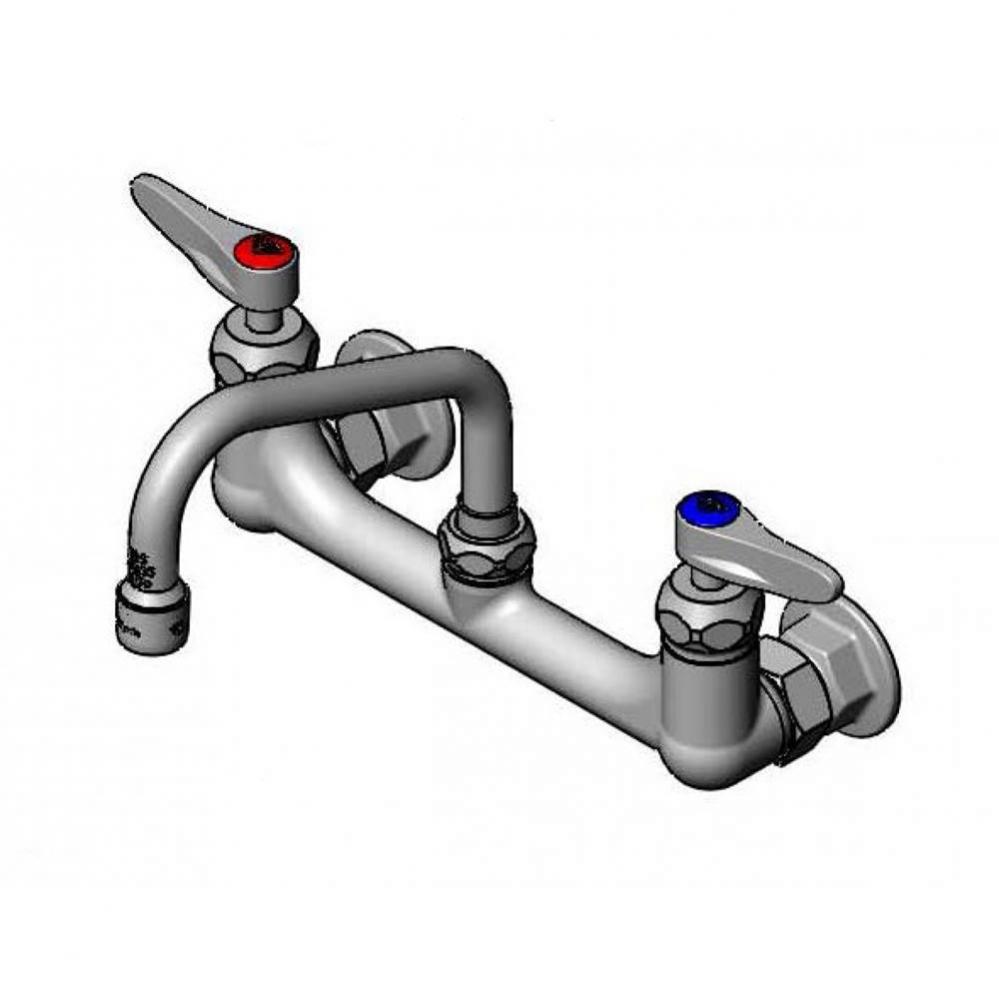 8'' Wall Mount Mixing Faucet w/ CV Ceramas, 6'' Swing Nozzle (059X) & 1/2&