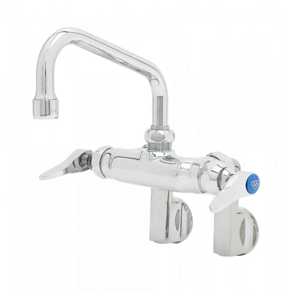 Double Pantry Faucet, Wall Mount, Adjustable Centers, 6'' Swing Nozzle