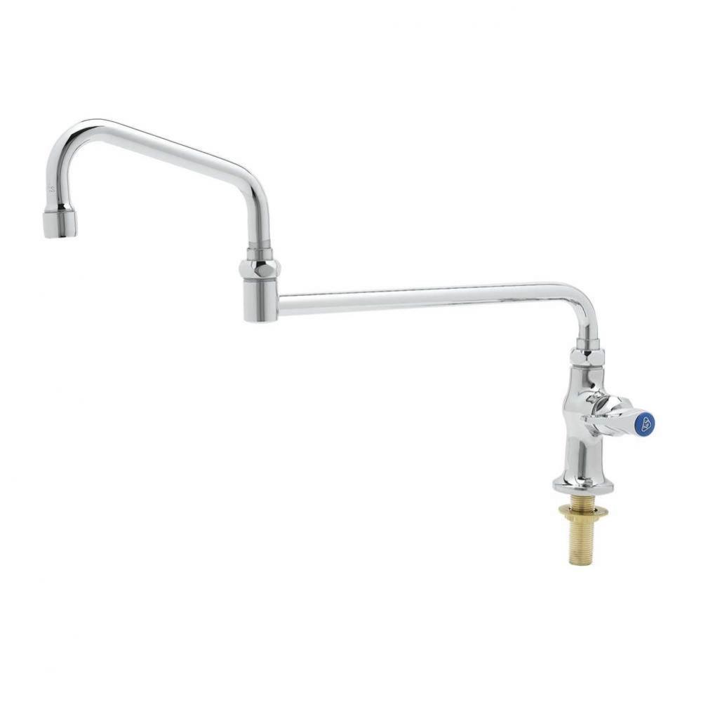 Single Pantry Faucet, Single Hole, Deck Mount, Cerama, 18'' Double-Joint Swing Nozzle
