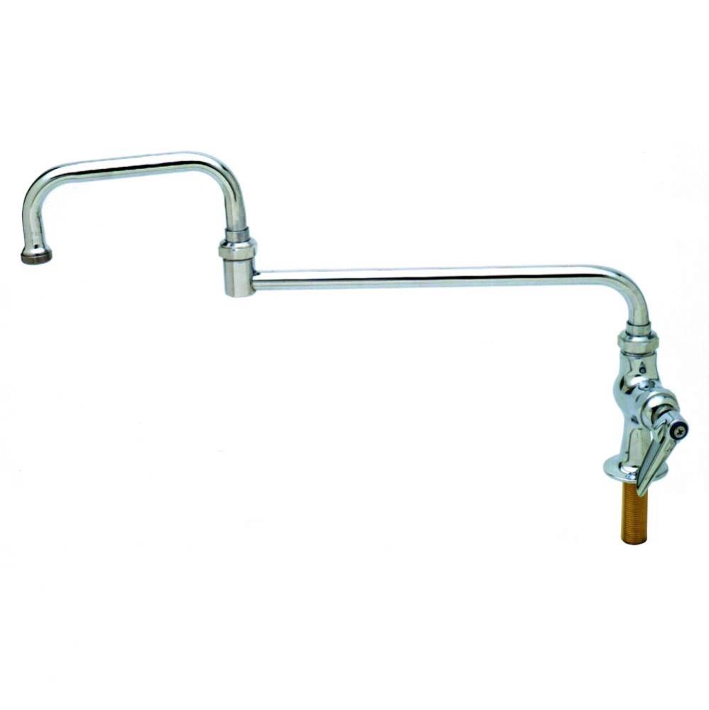 Single Pantry Faucet, Single Hole Base, Deck Mount, 18'' Double-Joint Swing Nozzle