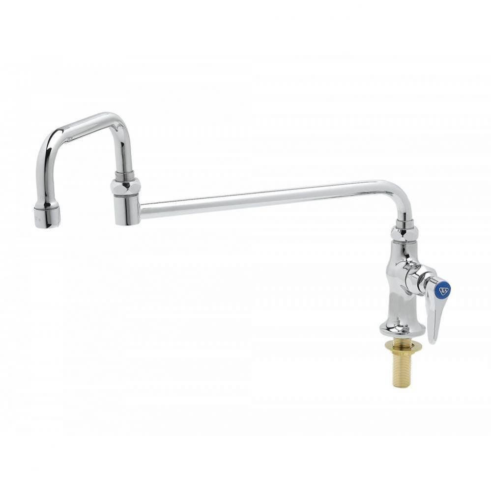 Single Pantry Faucet, Single Hole Base, Deck Mount, 18'' Double-Joint Swing Nozzle