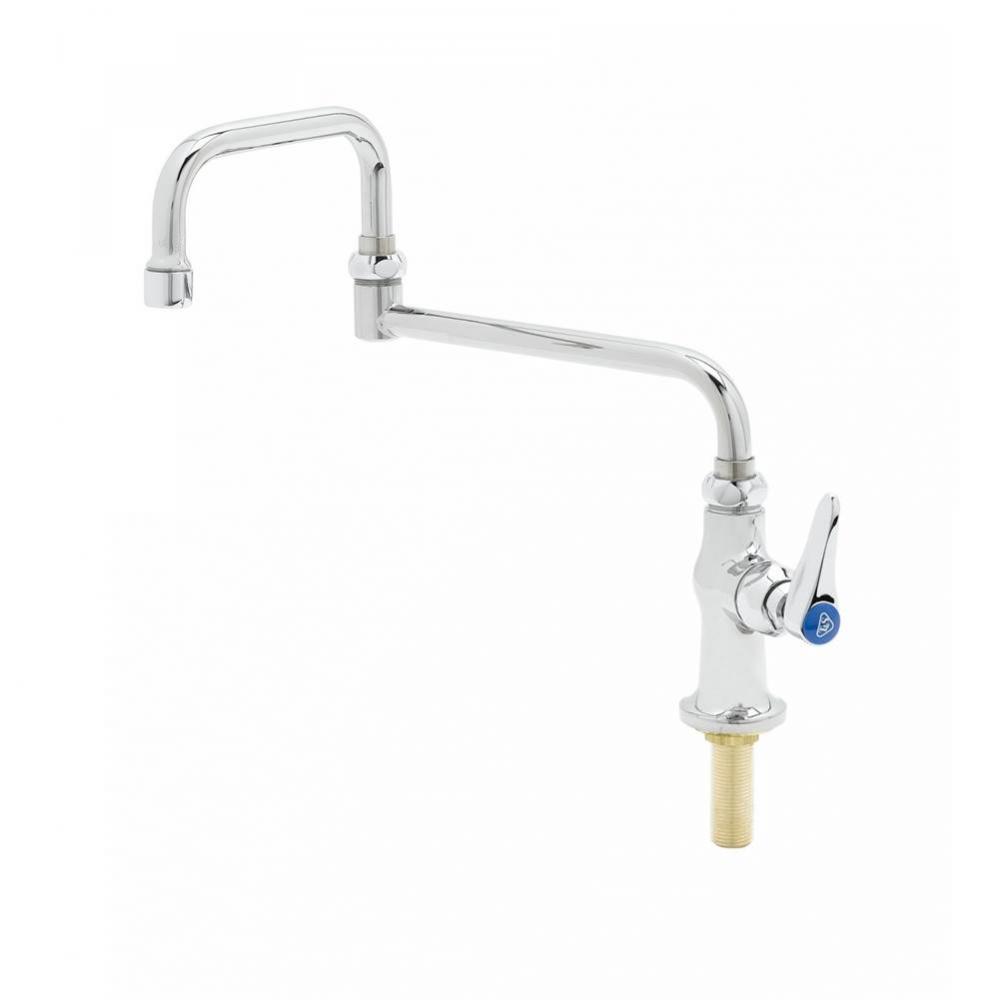 Single Pantry Faucet, Single Hole Base, Deck Mount, 15'' Double-Joint Swing Nozzle