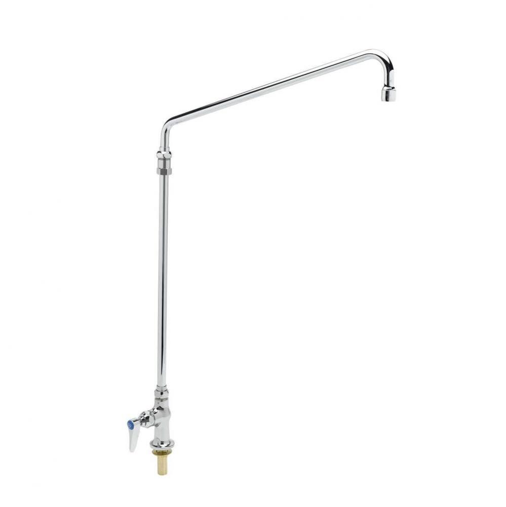 Single Pantry Faucet, Single Hole Base, Deck Mount, 18'' Elevated Swing Nozzle