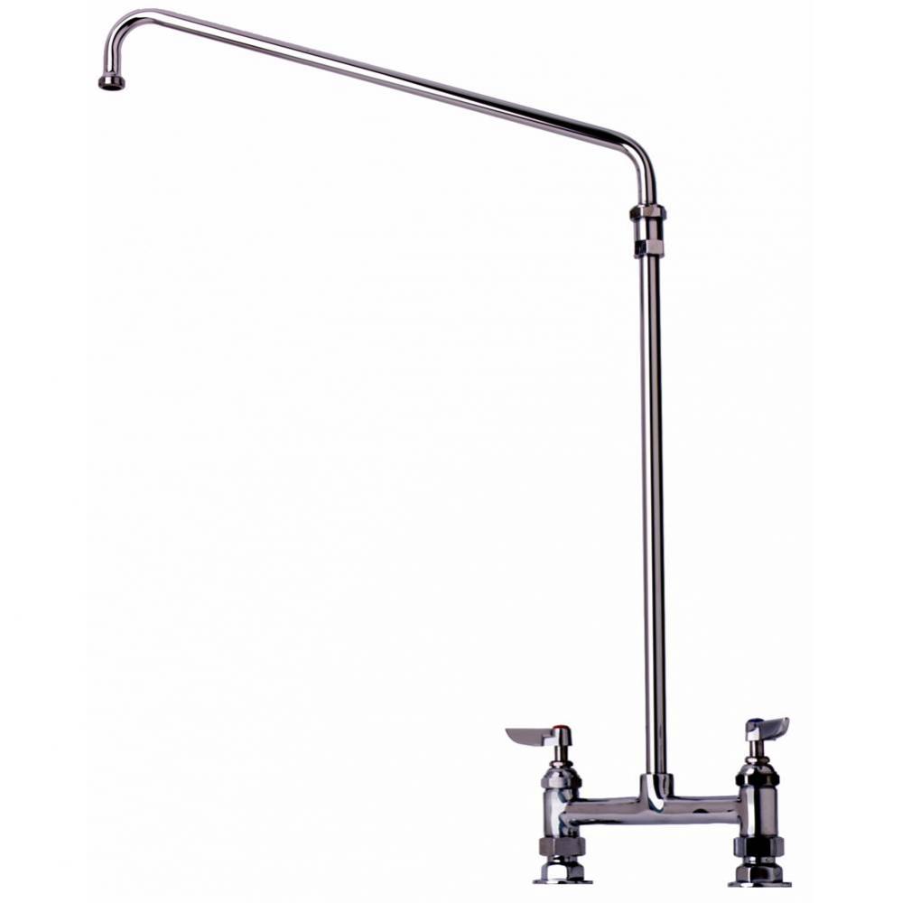 8'' Deck Mount Mixing Faucet, Elevated 18'' Swing Nozzle, 1/2'' NPT