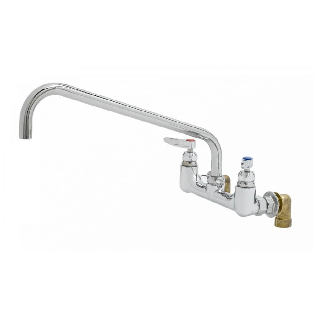 Big-Flo Mixing Faucet, 8'' Wall Mount, 16'' Swing Nozzle, 00LL Inlets, Lever H