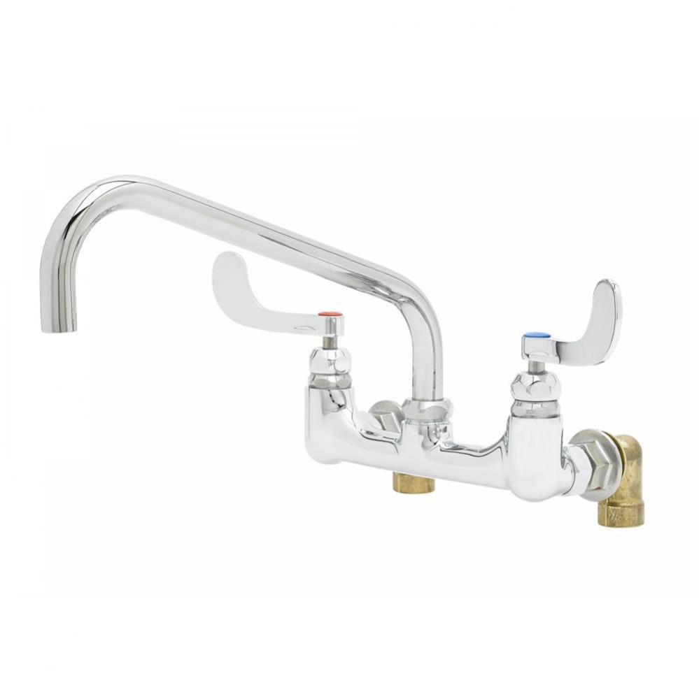 Big-Flo Mixing Faucet, 8'' Wall Mount, 12'' Nozzle, 4'' Wrist-Action