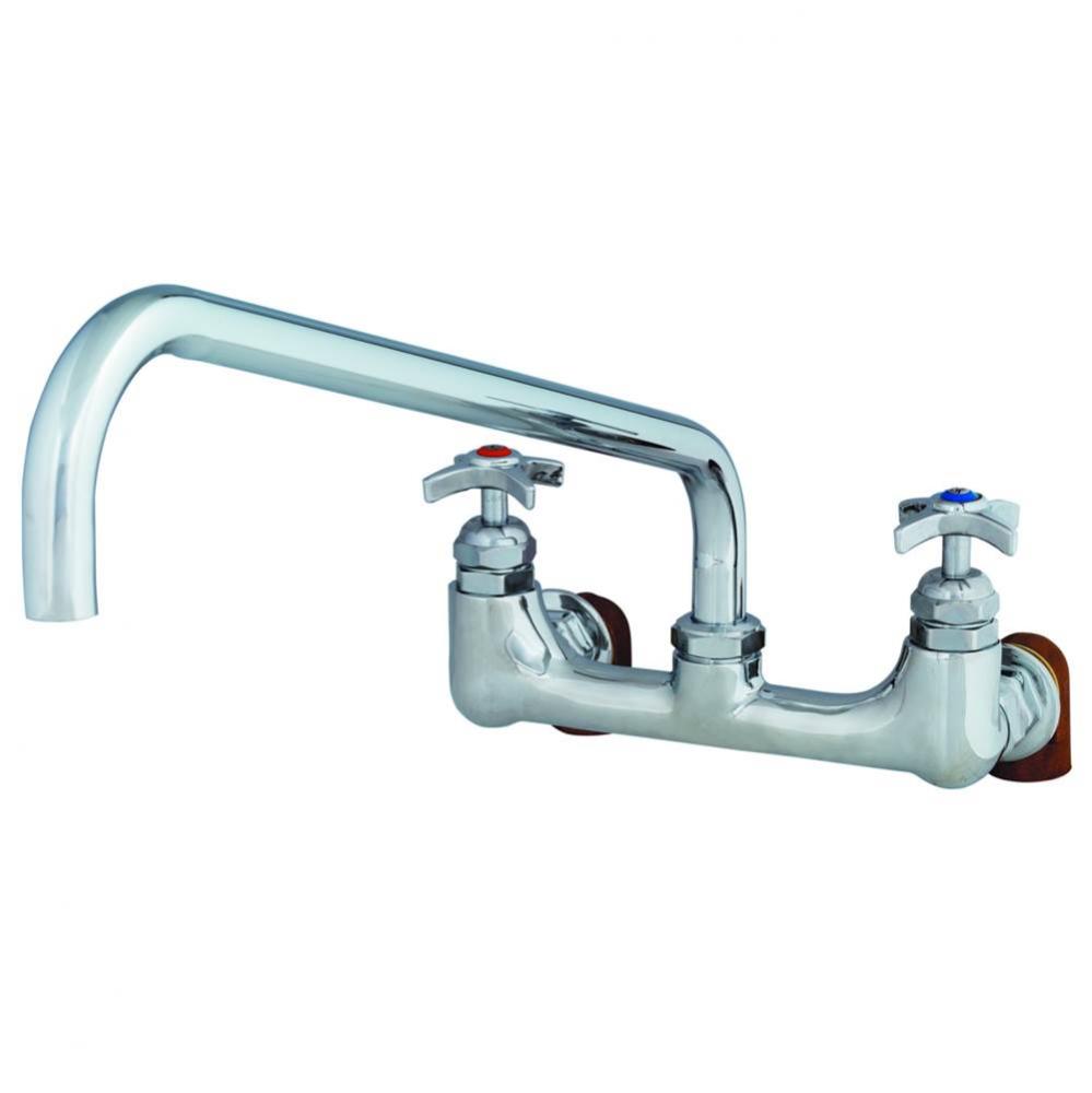 Big-Flo Mixing Faucet, 8'' Wall Mount, 14'' Swing Nozzle, 00LL Inlet Elbows