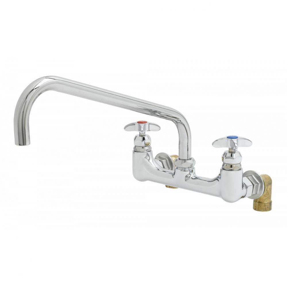 Big-Flo Mixing Faucet, 8'' Wall Mount, 14'' Swing Nozzle, 00LL Inlet Elbows