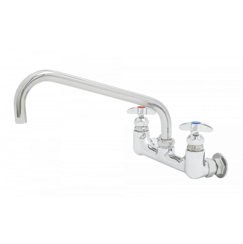 Big-Flo Mixing Faucet, 8'' Wall Mount, 12'' Swing Nozzle, 00LL Inlet Elbows, C