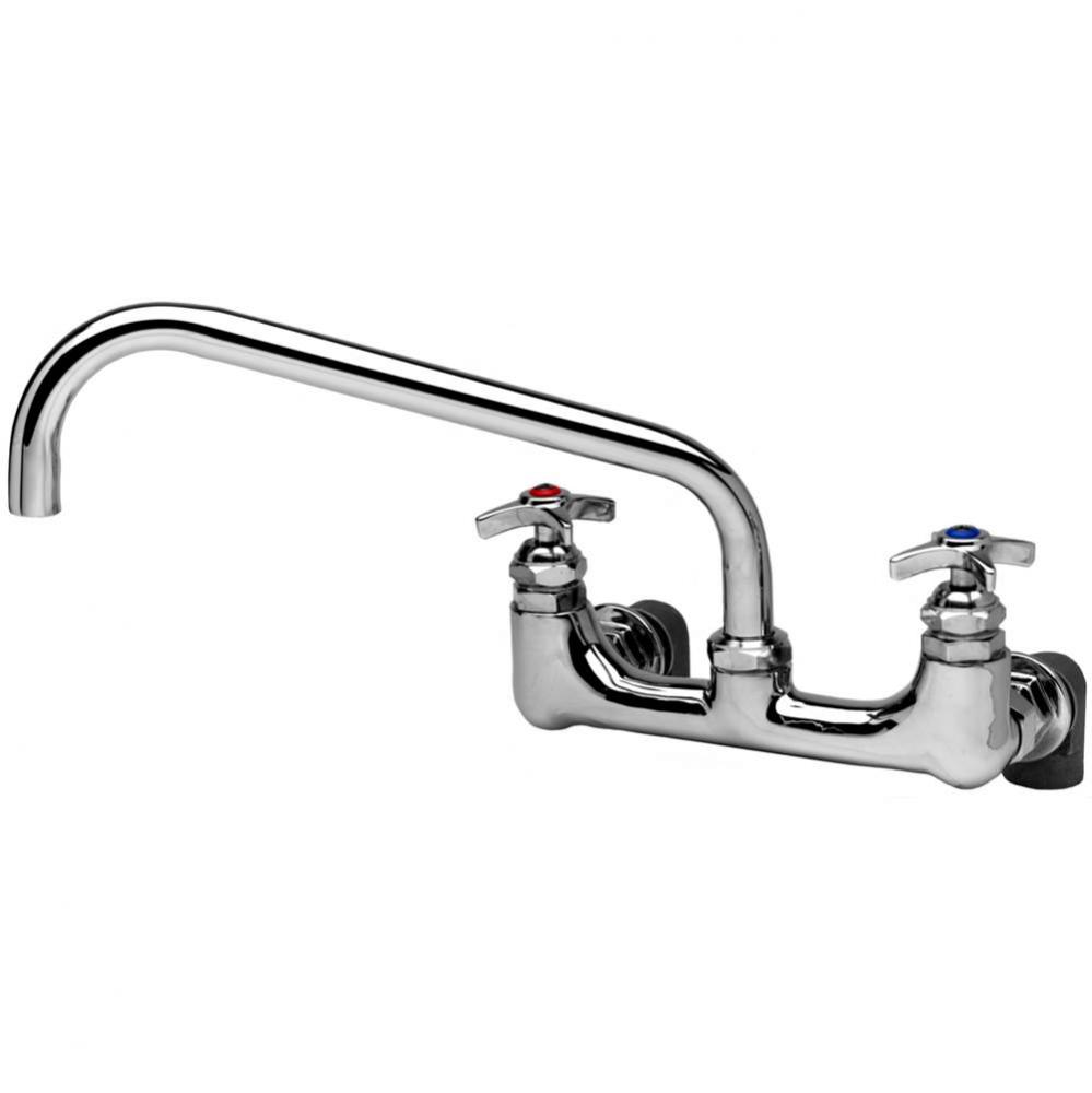 Big-Flo Mixing Faucet, 8'' Wall Mount, 12'' Swing Nozzle, 00LL Inlet Elbows