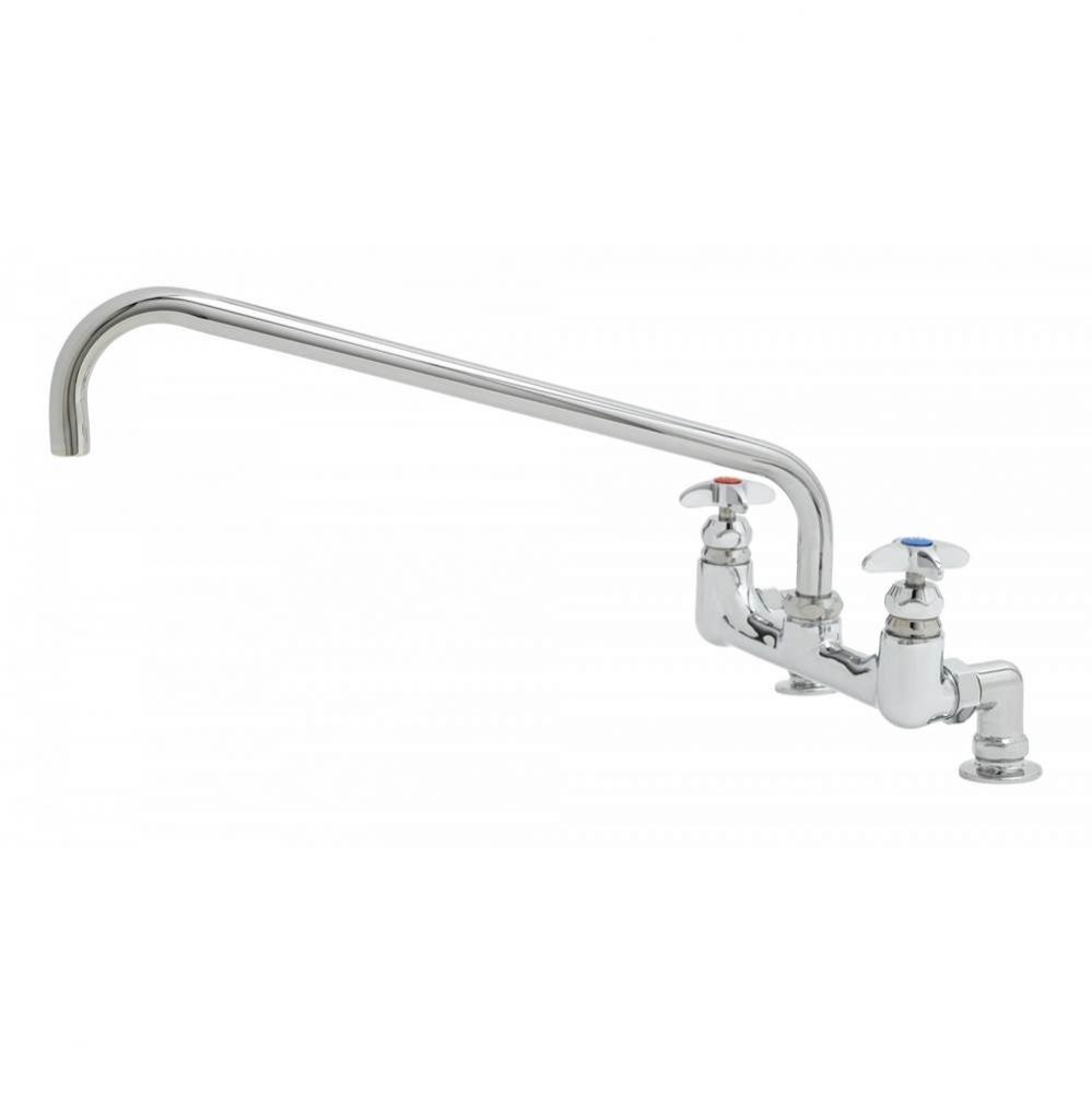 Big-Flo Mixing Faucet, 8'' Deck Mount, 18'' Swing Nozzle, 00YY Inlet Flanges