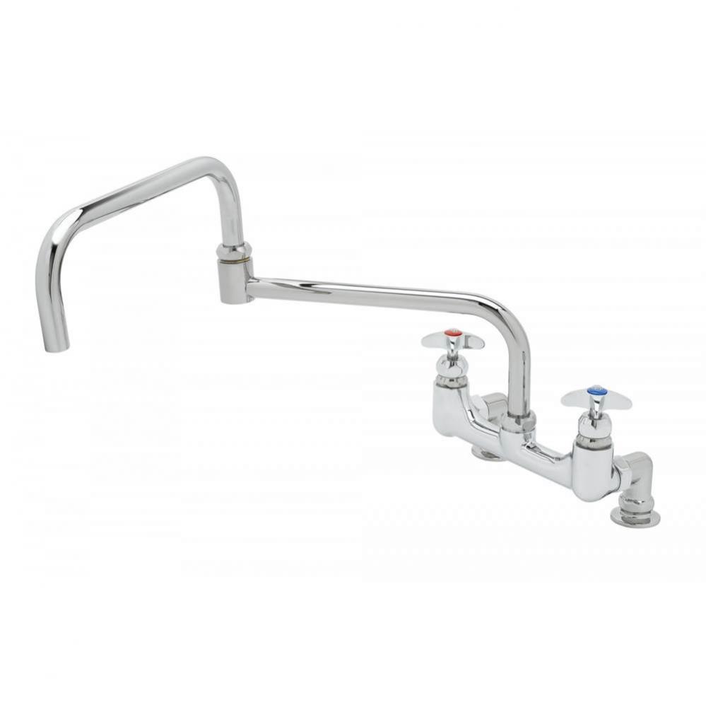 Big-Flo Mixing Faucet, 8'' Deck Mount, 24'' Double-Joint Swing Nozzle, 00YY In