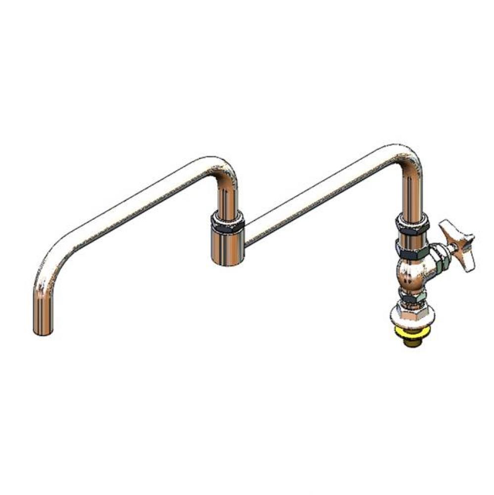 Big-Flo Single Pantry Faucet, Deck Mount, 24'' Double Joint Swing Nozzle