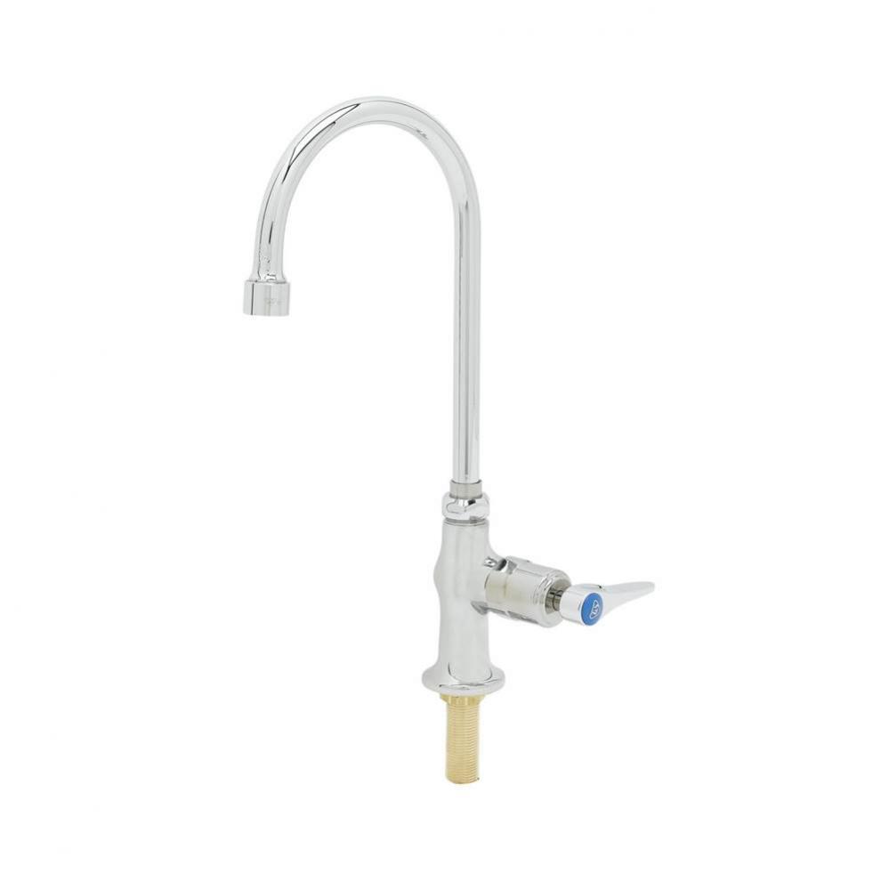 Single Temp Faucet, Deck Mount, Swivel/Rigid GN, VR Screw/Aerator, Anti-Rotation, Metering Cartrid