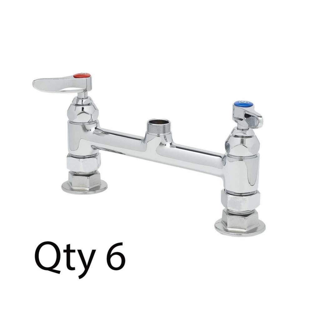 Double Pantry Rigid Base Faucet, Deck Mount, 8'' Centers, Less Nozzle (Qty. 6)