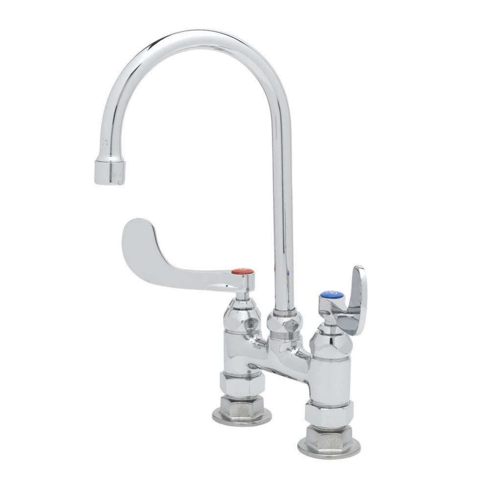 4''c/c Deck Mount Bar Faucet w/ 2.2 GPM Aerator,B-WH4 HANDLES