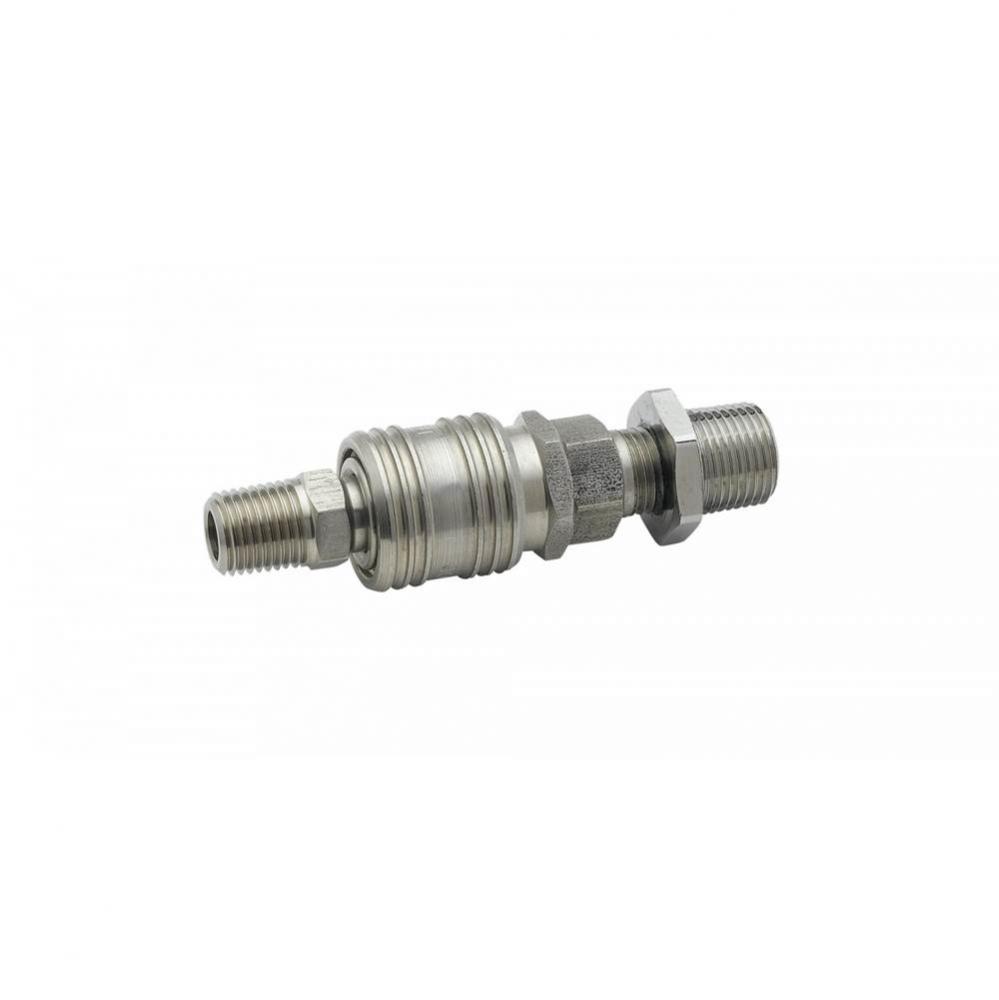 SS Quick Disconnect, 3/8''NPT Male x 1/4''NPT Male