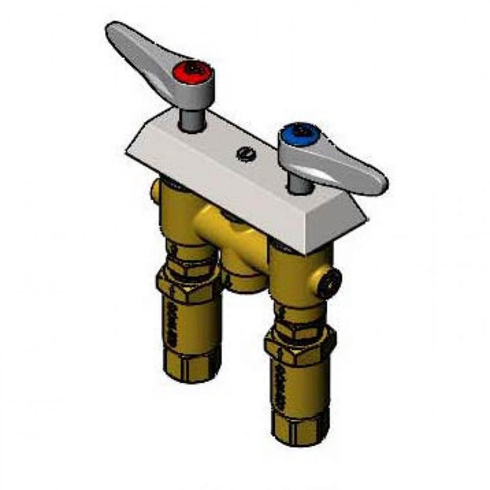 Concealed Mixing Faucet, Lever Handles, Inlet Adapters & 1/2'' Check Valves