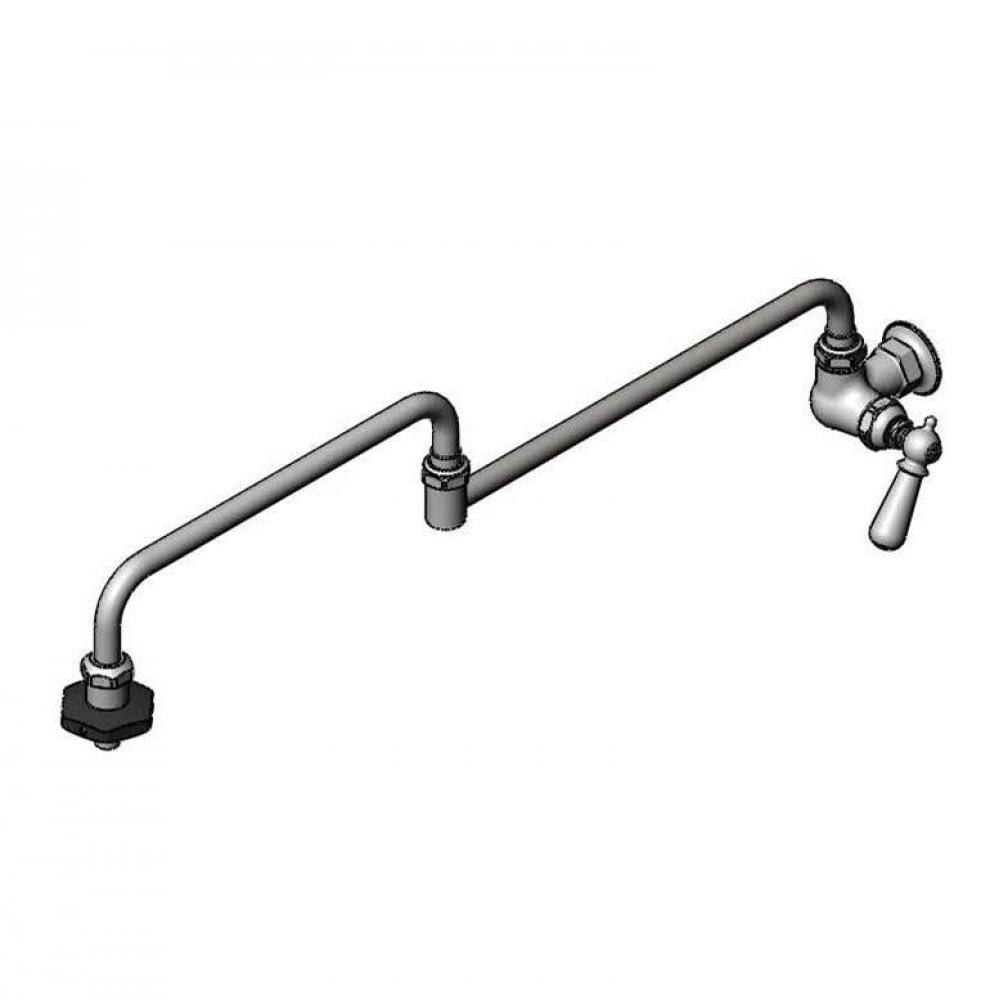 Pot Filler, Wall Mount, Single Temp, 26'' Dbl-Joint Nozzle, Insulated On-Off Control, &a