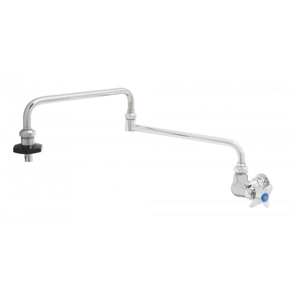 Pot Filler, Wall Mount, Cerama, Single Control, 24'' Double-Joint Nozzle, Insulated On-O