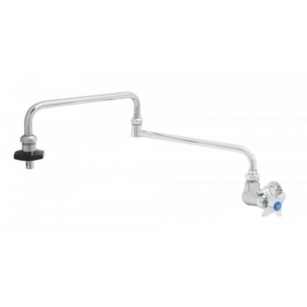 Pot Filler, Wall Mount, Cerama, Single Control, 24'' Double-Joint Nozzle, Insulated On-O