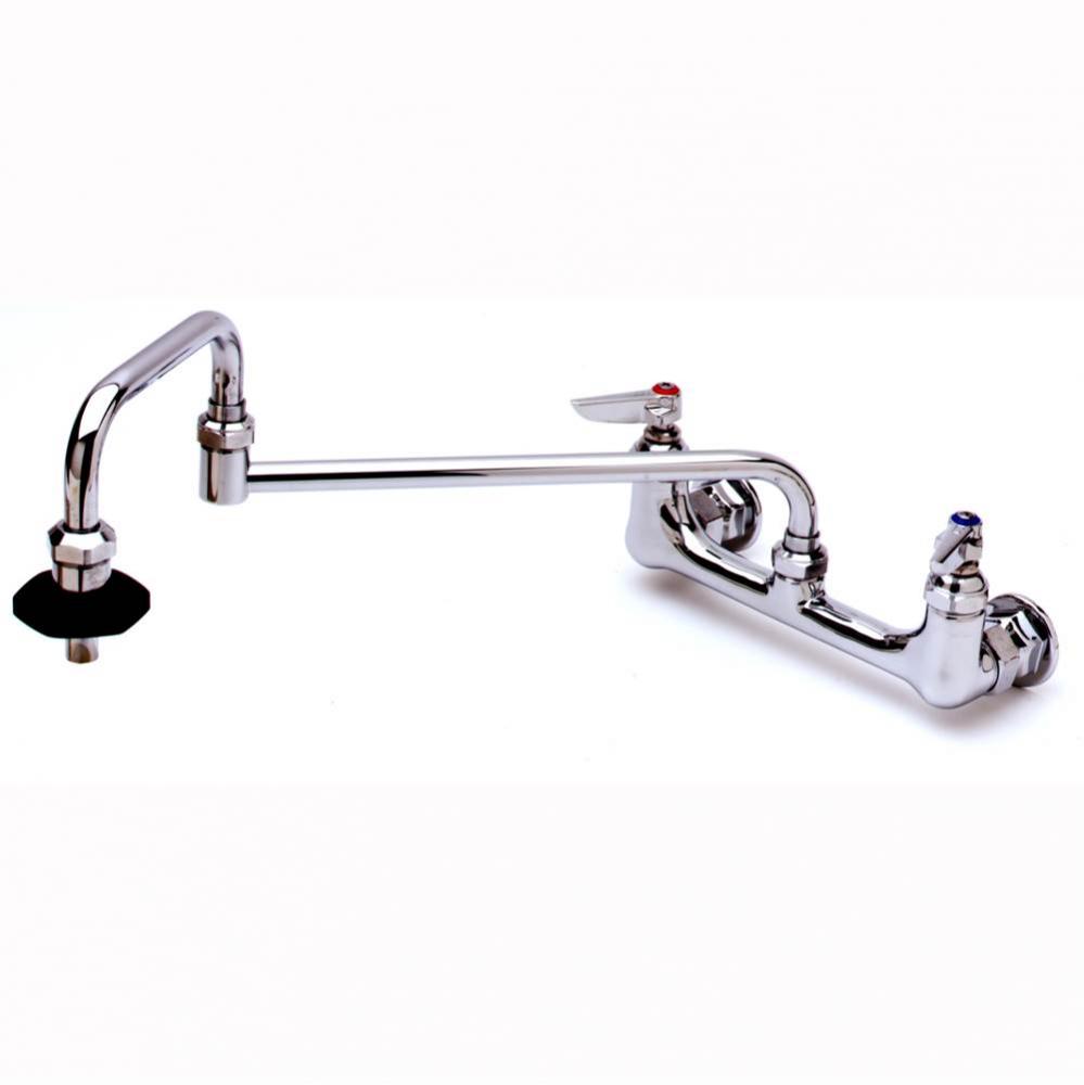 Pot Filler, 8'' Wall Mount, Ceramas, 18'' Double-Joint Nozzle, Insulated On/Of
