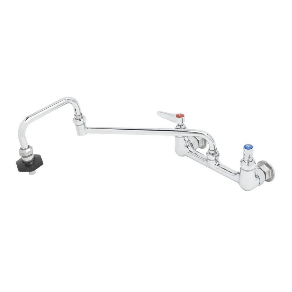 8'' Wall Mount Mixing Fct, 18'' Double Jt Nozzle w/ 2.2 GPM Flow Control Swive