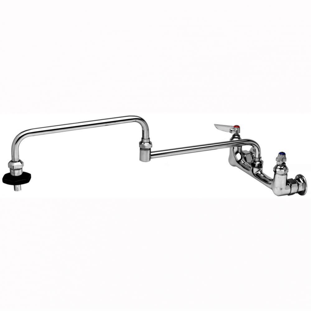 Pot Filler, Wall Mount, 8'' Centers, 24'' Double Joint Nozzle, Insulated On-Of