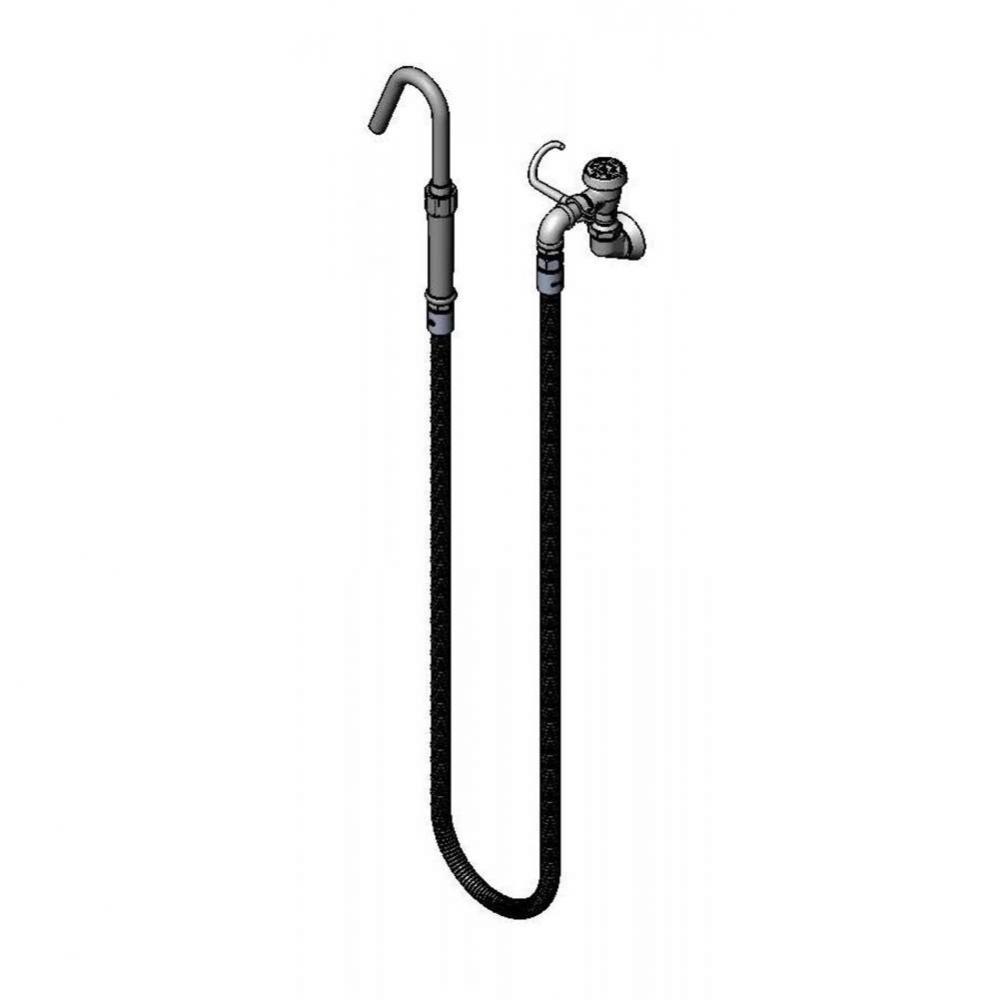 Pot Filler, Wall Mount, Vacuum Breaker, Stainless Steel Hose, Hook Nozzle