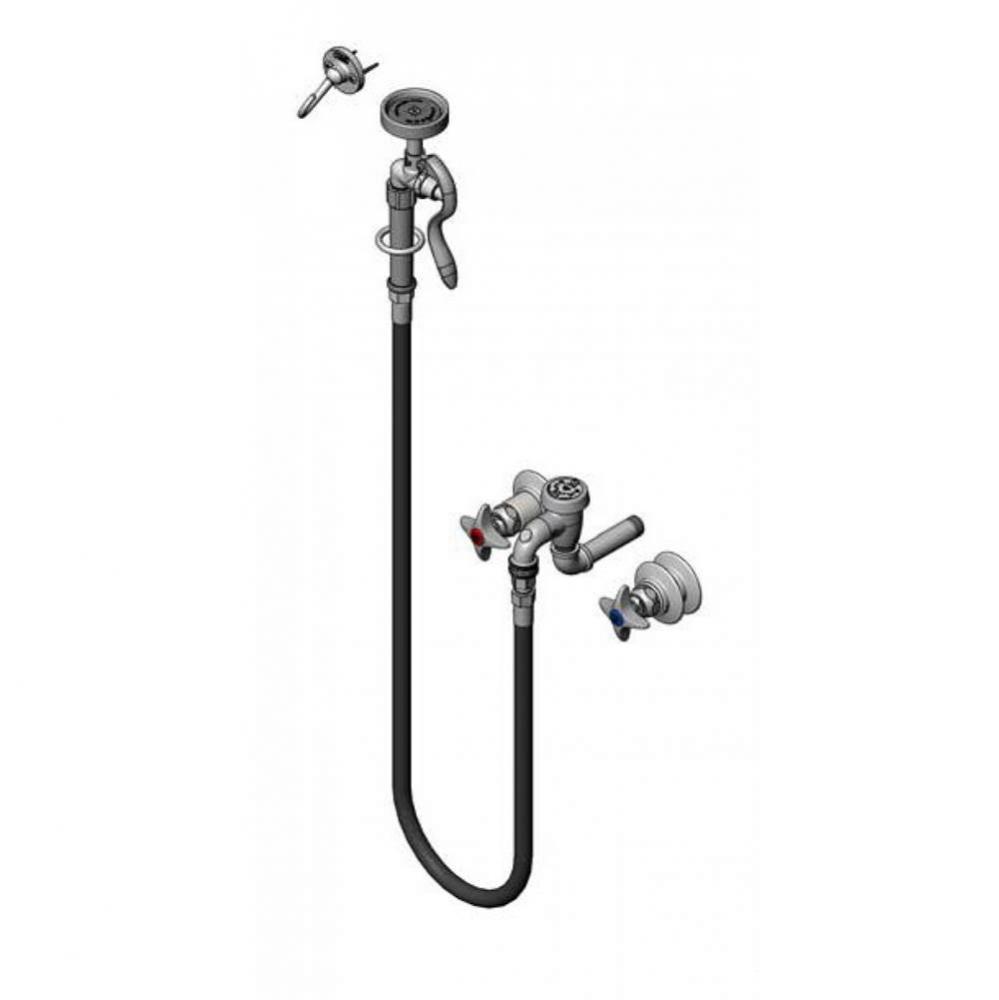 Bedpan Washer, Mixing Faucet, Vacuum Breaker, Hose & B-0107 Spray Valve