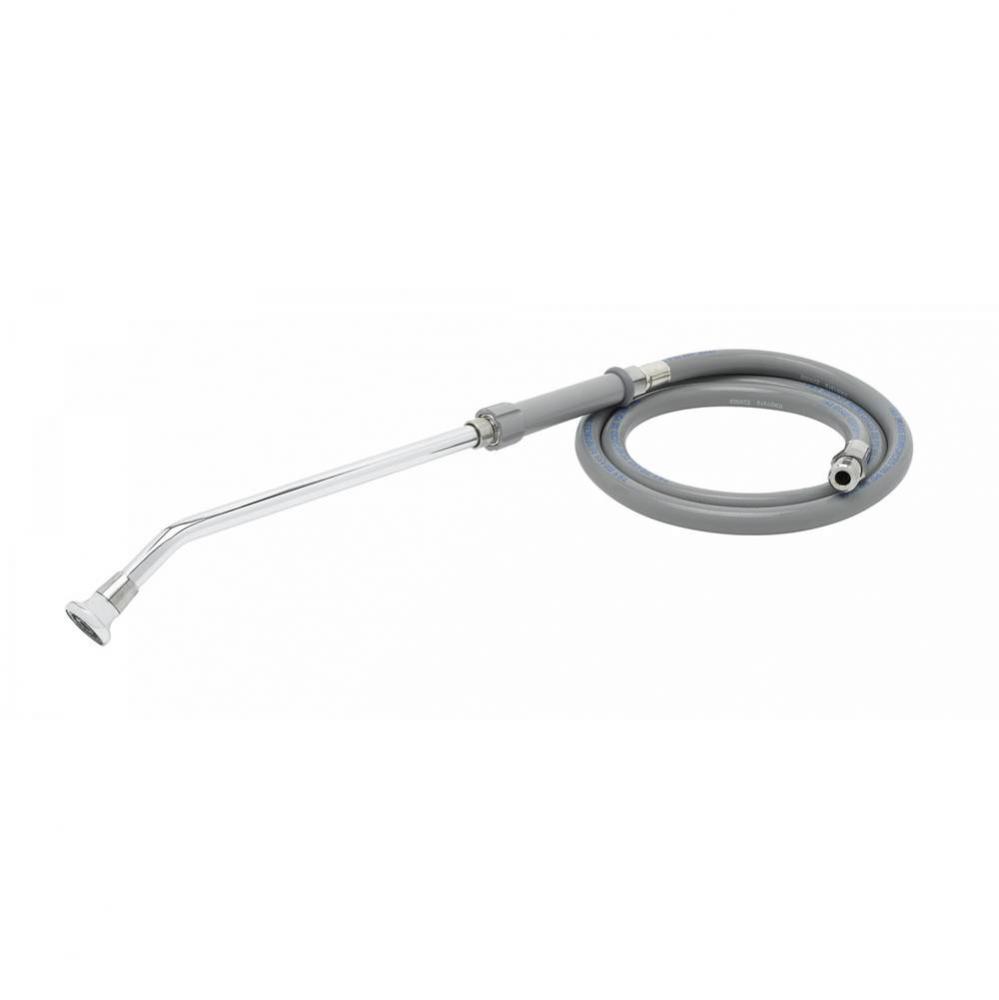 Bedpan Spray Assembly, Extended Spray Outlet, 5' PVC Hose