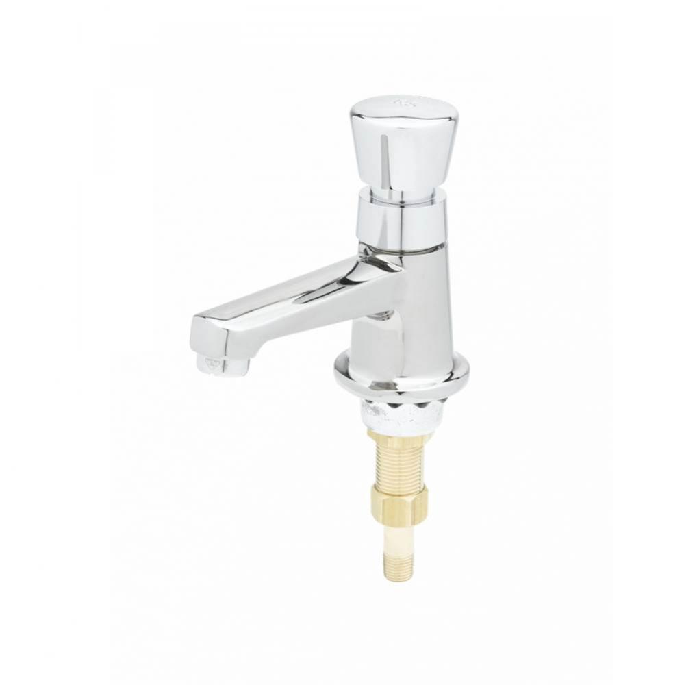 Sill Faucet, Self-Closing Metering, 1/2'' NPSM Male Shank, 0.5 GPM Outlet Device