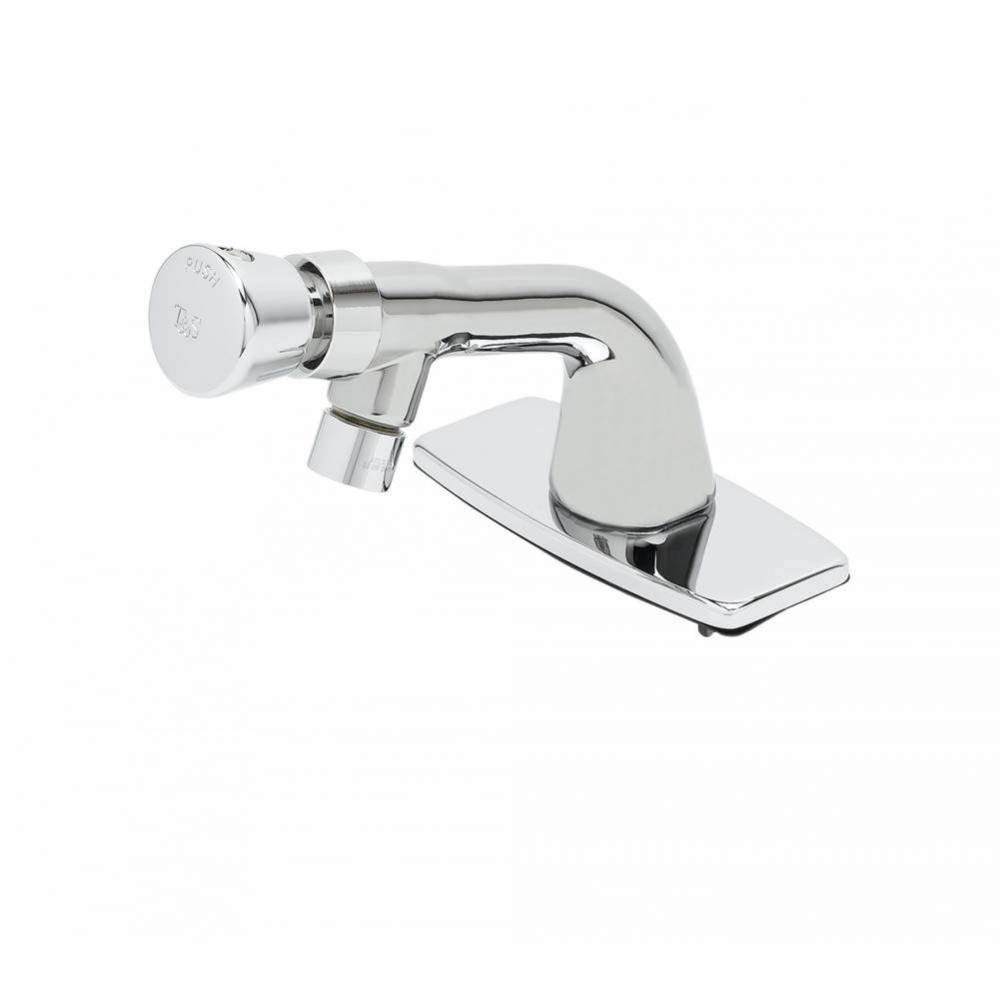 Metering Faucet, Single Temp, Push-Button Cap, VR Deckplate, VR 0.5 GPM Non-Aerated Spray