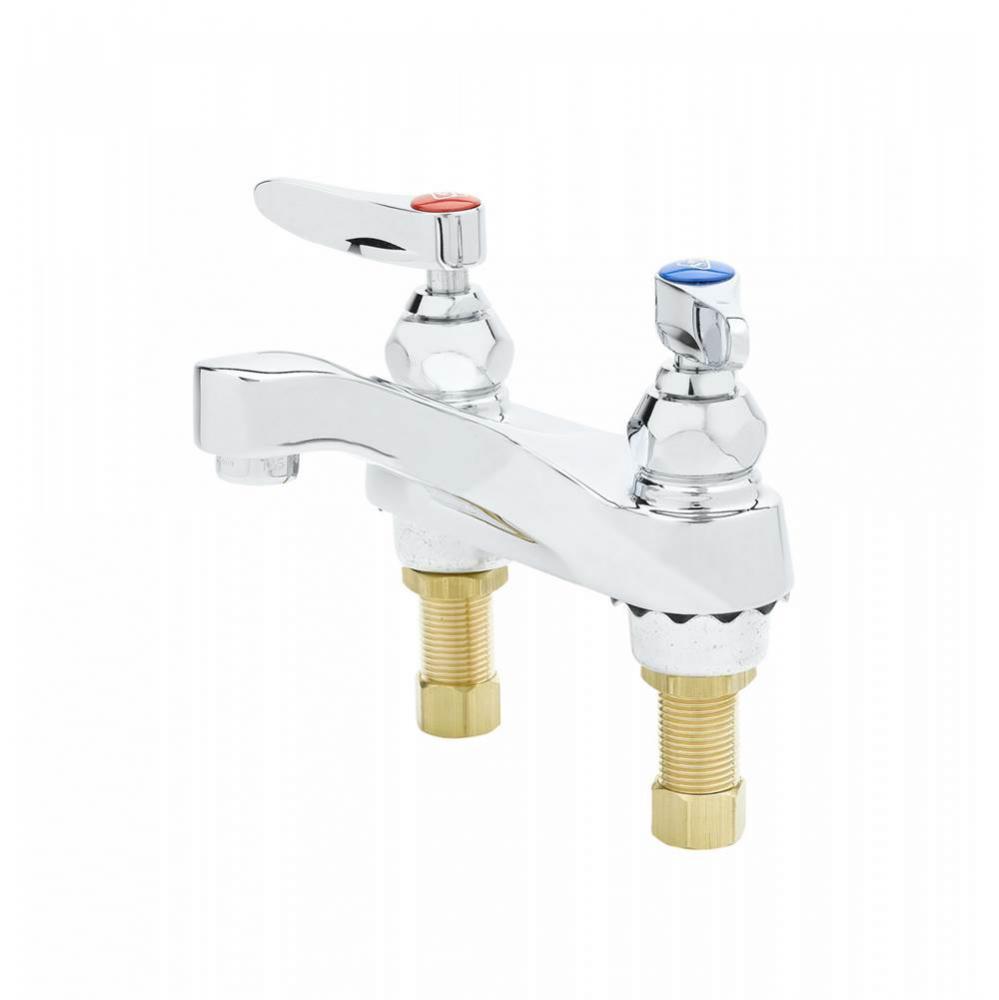 Lavatory Faucet, Deck Mount, 4'' Centers, 1.2 GPM Aerator & Lever Handles