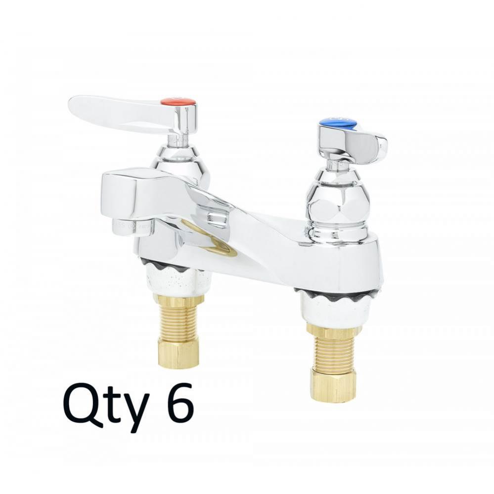 Lavatory Faucet, Deck Mount, 4'' Centers, Aerator, 1/2'' NPSM Male Shanks (Qty