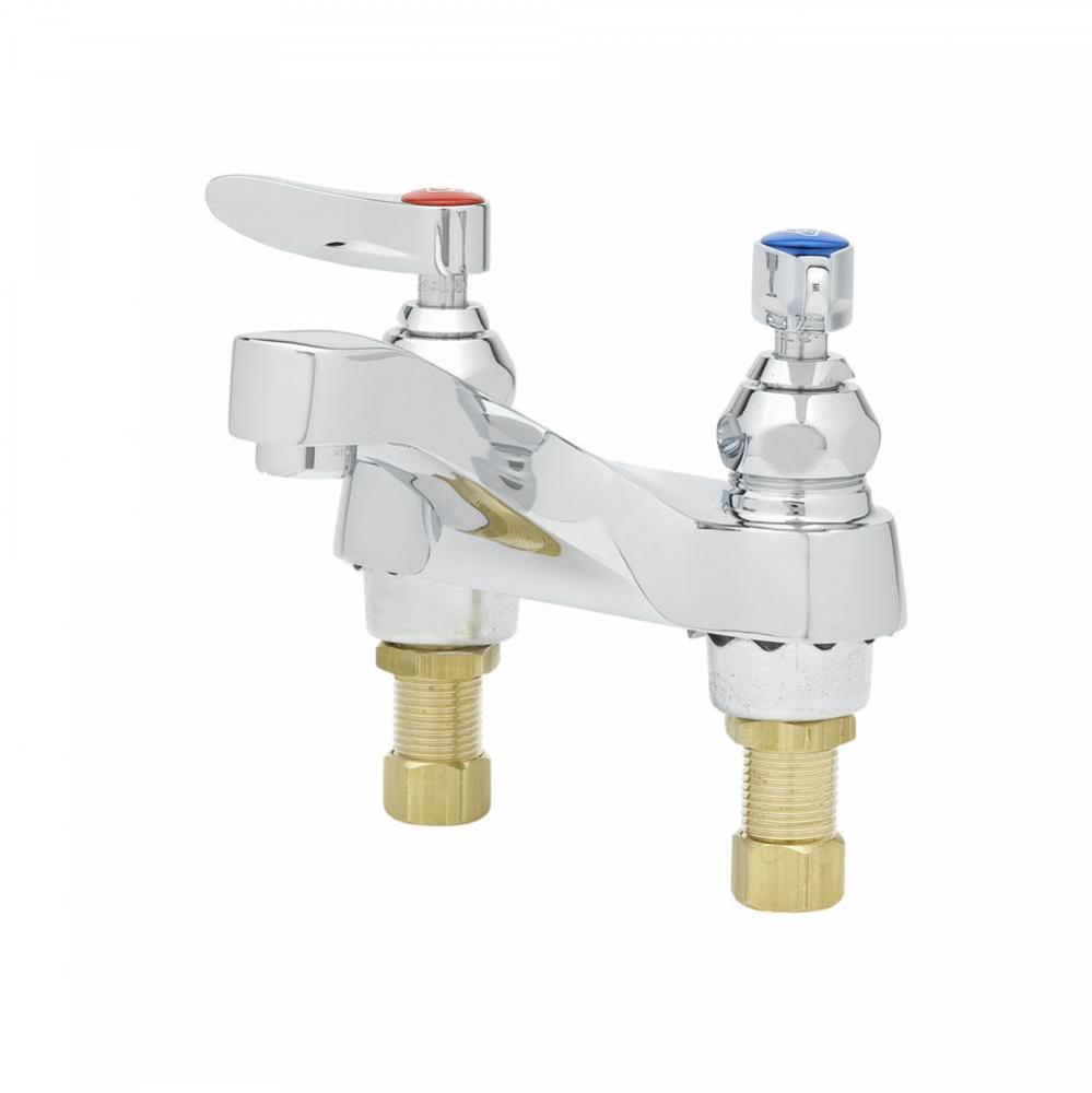 Lavatory Faucet, Deck Mount, 4'' Centers, 1.5 GPM Aerator, 1/2'' NPSM Male Sha