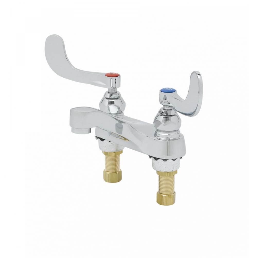 Medical Faucet, Deck Mount, Cast Basin Spout, Aerator, Wrist Handles, Vandal Resistant