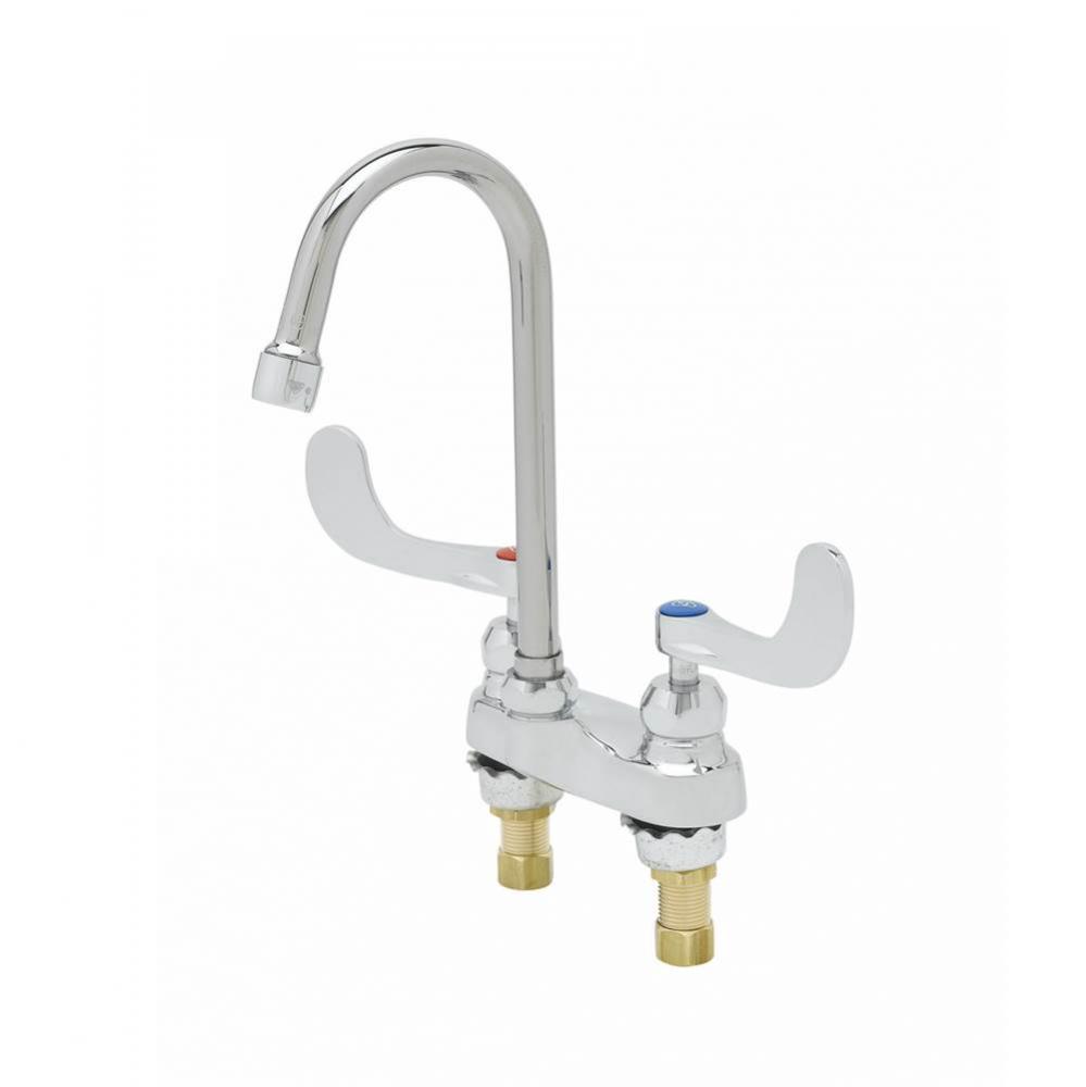 4'' Centerset Faucet, Deck Mount, Swivel Gooseneck w/ 1.2 GPM Flow Disc, B-WH4, Ceramas