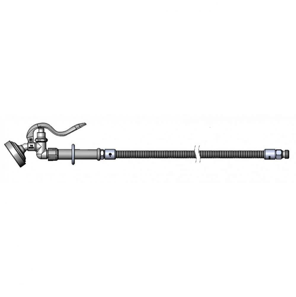 Spray Assembly w/ 54'' Flex SS Hose, Self-Closing Angled Spray Valve, 1/2'' NP