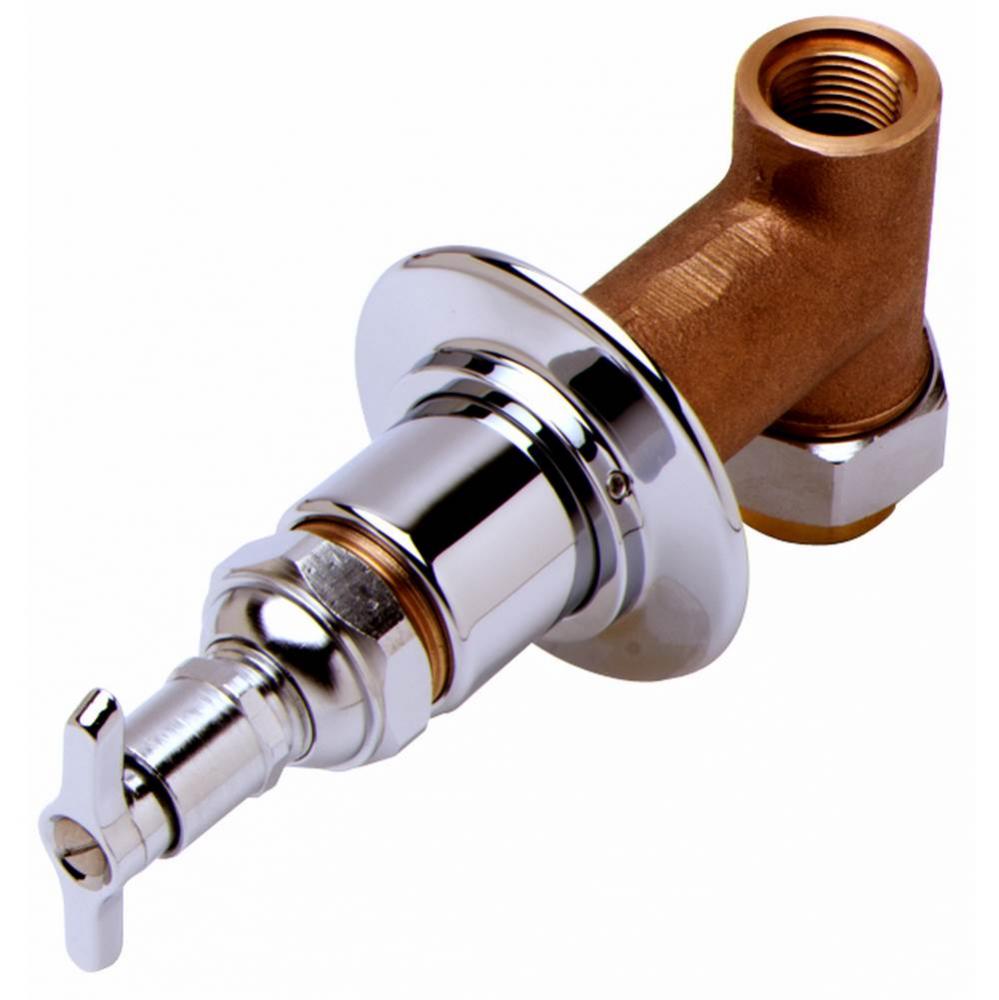 Concealed Straight Loose Key Stop, 1/2'' NPT Female Inlet and Outlet