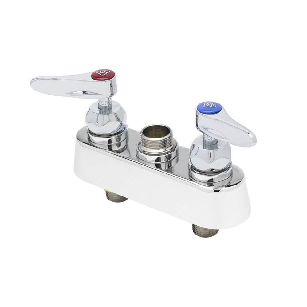 4'' Deck Mount Workboard Faucet, Less Nozzle, Cerama, Lever Handles