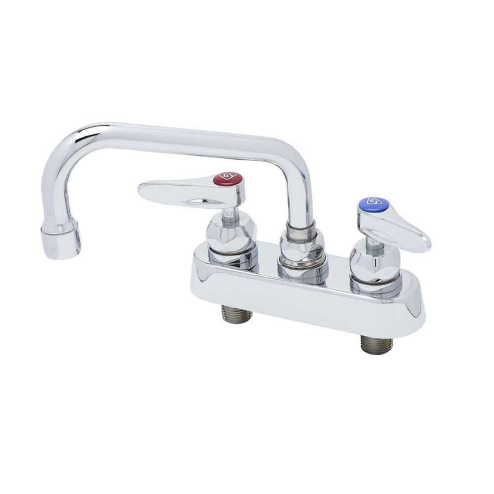 4'' Deck Mount Workboard Faucet, 6'' Swing Nozzle w/ 2.2 GPM Aerator, Cerama,