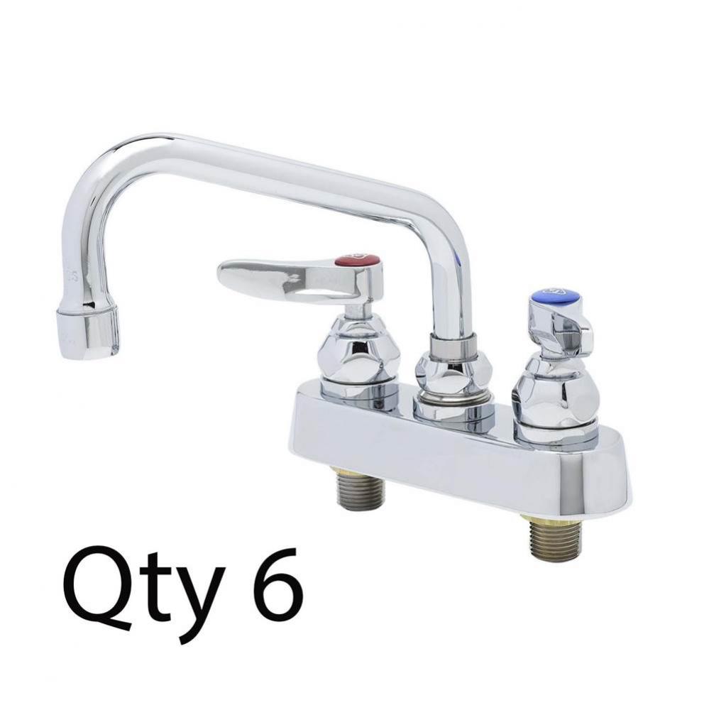 Workboard Faucet, Deck Mount, 4'' Centers, 6'' Swing Nozzle, Lever Handl (Qty.