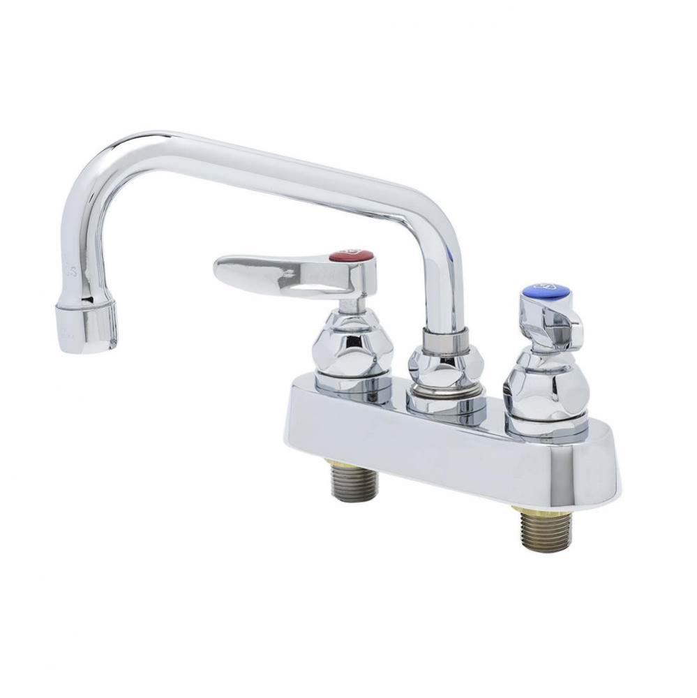 Workboard Faucet, Deck Mount, 4'' Centers, 6'' Swing Nozzle w/ 1.5 GPM VR Aera