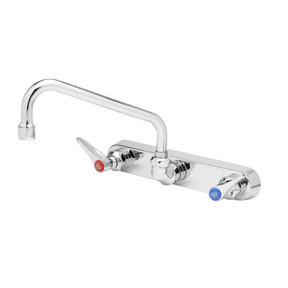 Workboard Faucet, Wall Mount, 8'' Centers, 6'' Swing Nozzle, Lever Handles