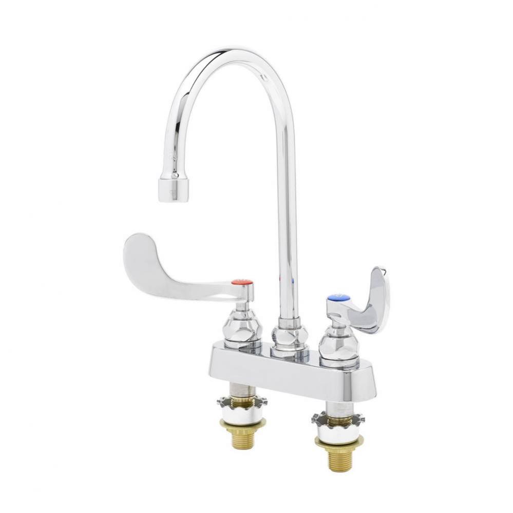 Workboard Faucet, 4'' DeckMount, 6'' Swivel Gooseneck, 1.2GPM Aerator, 4'