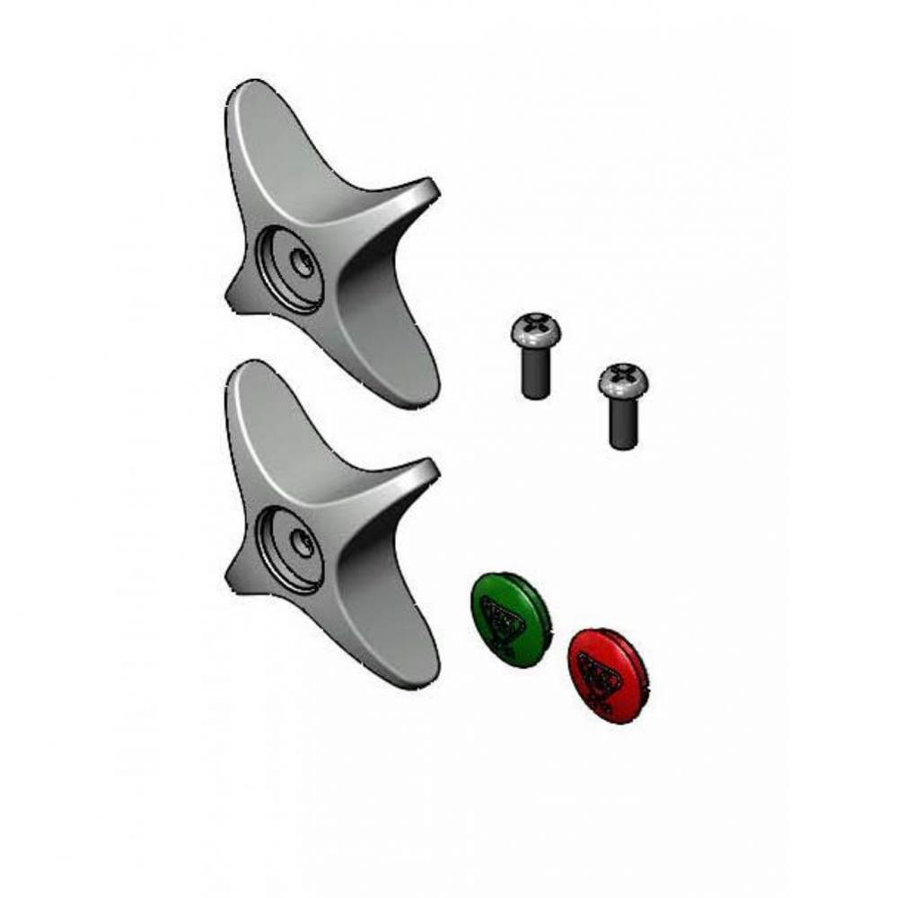 Parts Kit for 4-Arm Lab Handles w/ Anti-Microbial Coating, Indexes & Screws (New-Style)