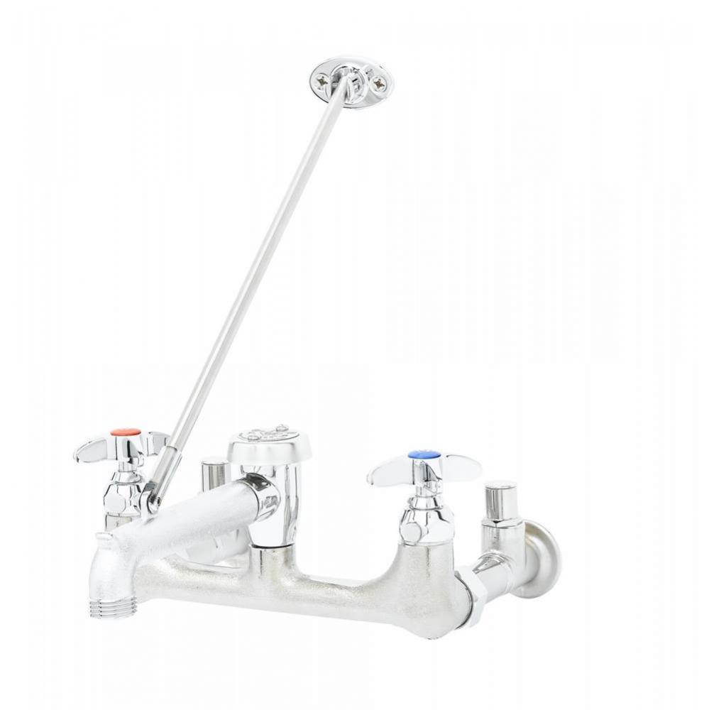 Service Sink Faucet, Extension Fittings, Integral Stops, Vacuum Breaker & Upper Wall Brace